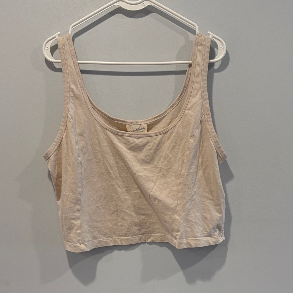 Universal Thread Light Beige Crop Top